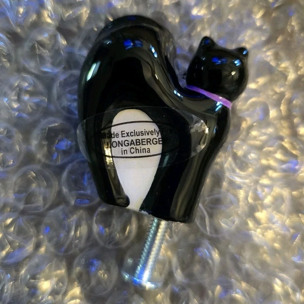Longaberger Black Cat‎ Knob 2008 Halloween Basket